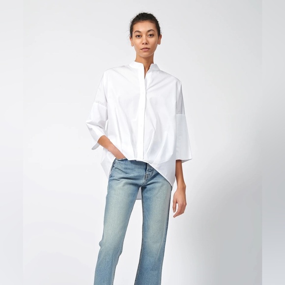 Women’s KAL REIMAN Pleat hem white kimono- Size XS - Picture 3 of 9